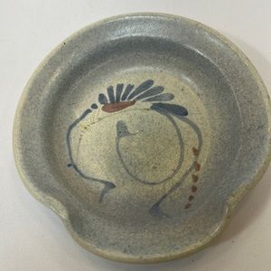 Pottery Vanity Trinket Tray or Spoon Rest